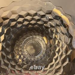 Fostoria American Pattern Glass Punch Bowl And Base