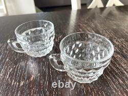 Fostoria American Punch Bowl 8 Cups Vintage Clear Glass Wedding Party Serveware