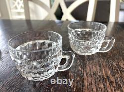 Fostoria American Punch Bowl 8 Cups Vintage Clear Glass Wedding Party Serveware