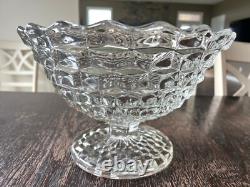 Fostoria American Punch Bowl 8 Cups Vintage Clear Glass Wedding Party Serveware