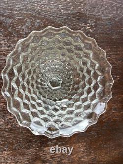 Fostoria American Punch Bowl 8 Cups Vintage Clear Glass Wedding Party Serveware