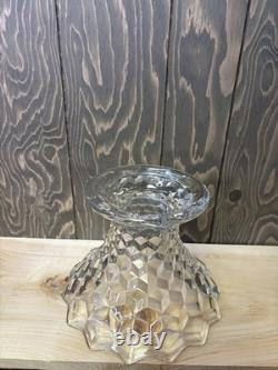 Fostoria American Punch Bowl With High Foot Base Clear Glass As Is Condition