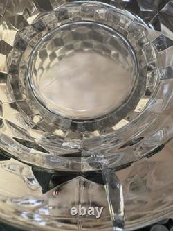 Fostoria American Punch Bowl With High Foot Base Clear Glass As Is Condition