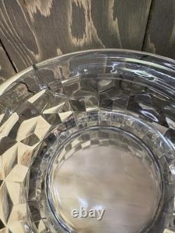 Fostoria American Punch Bowl With High Foot Base Clear Glass As Is Condition