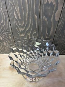 Fostoria American Punch Bowl With High Foot Base Clear Glass As Is Condition