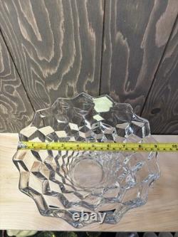 Fostoria American Punch Bowl With High Foot Base Clear Glass As Is Condition