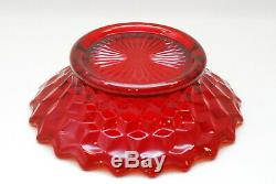 Fostoria American Ruby Red Bowl / Punch Bowl Stand