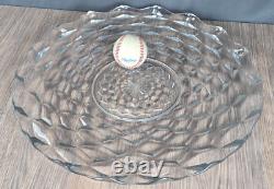 Fostoria American glass 19.5 torte plate, punch bowl tray platter