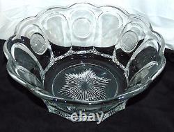 Fostoria COIN CRYSTAL 14 1 1/2 Gallon PUNCH BOWL #1372/600