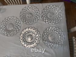 Fostoria Depression Glass plates, cups, goblets, punch bowl, salt & pepper etc