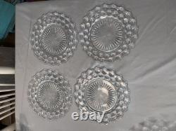 Fostoria Depression Glass plates, cups, goblets, punch bowl, salt & pepper etc