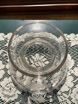 Fostoria Garland #237 Etch Non-Optic Large Punch Bowl, Stand, Ladle, and 12 Cups