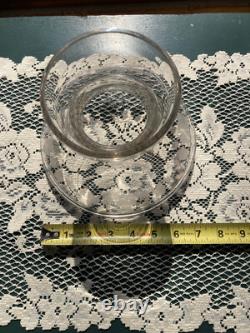Fostoria Garland #237 Etch Non-Optic Large Punch Bowl, Stand, Ladle, and 12 Cups