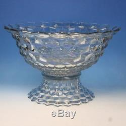 Fostoria Glass American Crystal 18 Punch Bowl with Pedestal 3¾ gallons
