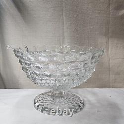 Fostoria Glass American Pattern 12 D Clear Crystal Tom & Jerry Punch Bowl