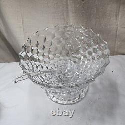 Fostoria Glass American Pattern 12 D Clear Crystal Tom & Jerry Punch Bowl