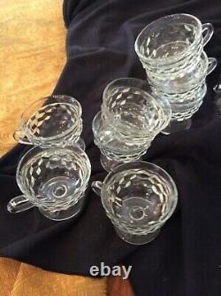 Fostoria Punch Bowl with 20 Cups in America Pattern