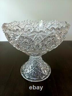 Fostoria ROSBY Punch Bowl w Pedestal Base c 1910 1928 ANTIQUE PERFECT