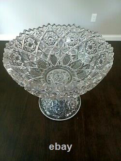 Fostoria ROSBY Punch Bowl w Pedestal Base c 1910 1928 ANTIQUE PERFECT