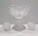 Fostoria Rosby Fruit / Punch Bowl & Stand ANTIQUE c. 1910 PRISTINE