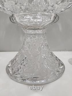 Fostoria Rosby Fruit / Punch Bowl & Stand ANTIQUE c. 1910 PRISTINE