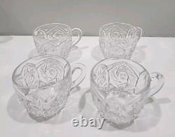 Fostoria Rosby Fruit / Punch Bowl & Stand ANTIQUE c. 1910 PRISTINE