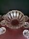 Fostoria SunRay Vintage Punch Bowl With 12 Matching Cups. Excellent Condition