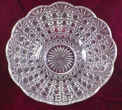Fostoria Valkyrie Punch Bowl #402 EAPG Strawberry & Fan Variant Glass Huge 1892