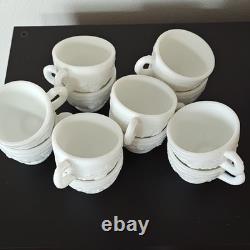 Fruits Milk Glass Punch Bowl, Pedestal, ladle, 12 cups by Westmoreland