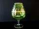 Giant Vintage Italian Green and Gold Murano Crystal Punch Bowl Brandy Snifter