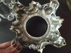 Glass PUNCH BOWL CUPS LADLE Baroque Metal Lancaster Colony 11-1 Pitman Dreitzer