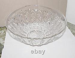 Glass Punch Bowl 13 1/2 Inches in Diameter With Stand