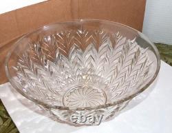 Glass Punch Bowl 13 1/2 Inches in Diameter With Stand