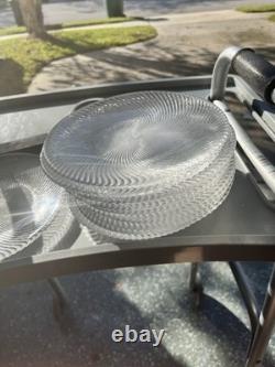 Glass Punch Bowl Platter And Plates