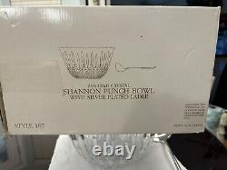 Godinger Shannon Punch Bowl + Ladle 24% Lead Crystal IOB