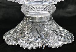 Gorgeous Hawkes Holland American Brilliant Cut Glass Punch Bowl ABP Well-Done