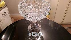 Gorgeous Huge Antique Punch Bowl on Matching High Rise Base & Platter