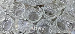 Gorgeous L. E. Smith Pineapple Vintage Heavy Cut Glass 11 Qt Punch Bowl 16 Cups
