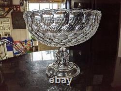 Gorgeous Uber Rare Flint Glass Punch Bowl