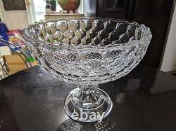 Gorgeous Uber Rare Flint Glass Punch Bowl