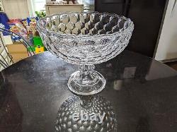 Gorgeous Uber Rare Flint Glass Punch Bowl