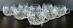 Gorham Crystal Cherrywood Punch Cups 2 3/4 Set of 8 Fan Cut Crystal