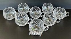 Gorham Crystal Cherrywood Punch Cups 2 3/4 Set of 8 Fan Cut Crystal