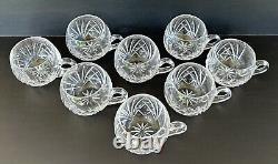 Gorham Crystal Cherrywood Punch Cups 2 3/4 Set of 8 Fan Cut Crystal