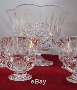 Gorham Crystal King Edward Punch Bowl and 11 Cups Set
