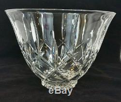 Gorham Crystal Lady Anne Punch Bowl & Silver Plate Ladle Full Lead Crystal