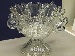 HEISEY CRYSTAL PUNCH SET With LADLE & 8 CUPS