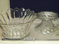 HEISEY CRYSTAL PUNCH SET With LADLE & 8 CUPS