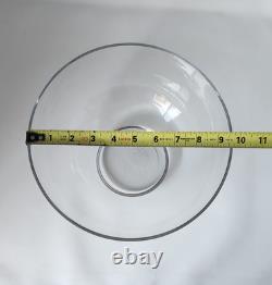 HTF Vtg Silver Elegance Lancaster Colony 1545 Crystal Punch Trifle Bowl Footed