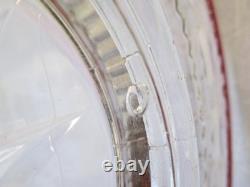 HUGE 23+ CRANBERRY FLASHED Indiana Glass Kings Crown Pattern PUNCH BOWL PLATE